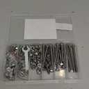 225-Piece Assorted Fastener Set – Includes Screws, Bolts, Nuts, Flat Washers, Lock Washers & Wrench – Organized Storage Case