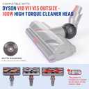 Upgraded Ball Wheel+ High Torque Cleaner Head Connector Compatible with Dyson Outsize/V10/V11/V15/XL Head Cordless Vacuum Replacement Parts 100w Accessories