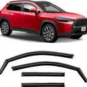 in-Channel Extra Durable Rain Guards for Toyota Corolla Cross 2022-2025, Window Deflectors, Vent Window Visors, 4 Pieces - 200489 (For Corolla Cross 22-25)