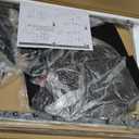 Lufeiya 40 inch Computer Desk with 4 Fabric Drawers, Kids Student Reversible Small Desks for Home Office Small Space, Work PC Desk Table for Bedroom, Rustic Brown