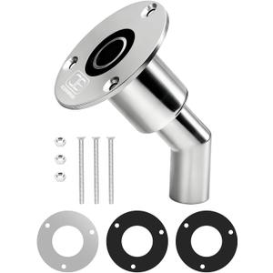 OCEANBROAD Stainless Steel 316 Thru Hull Exhaust, Fitting 22mm/24mm Hose Pipe Marine Exhaust Port for Webasto, Planar, Eberspacher, Chinese Diesel Parking heaters, with Bolts and Nuts