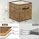 Homyfort 12x12 Cube Storage Bins - Fabric Cubby Bins with Dual Handles, Collapsible Storage Organizer for Shelf, Closet, Nursery, Set of 6 PRINTING instead of Rattan Weaving