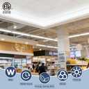 4FT LED Shop Light 2 Pack 50W 7000 Lumens 6500K, 48 inchs