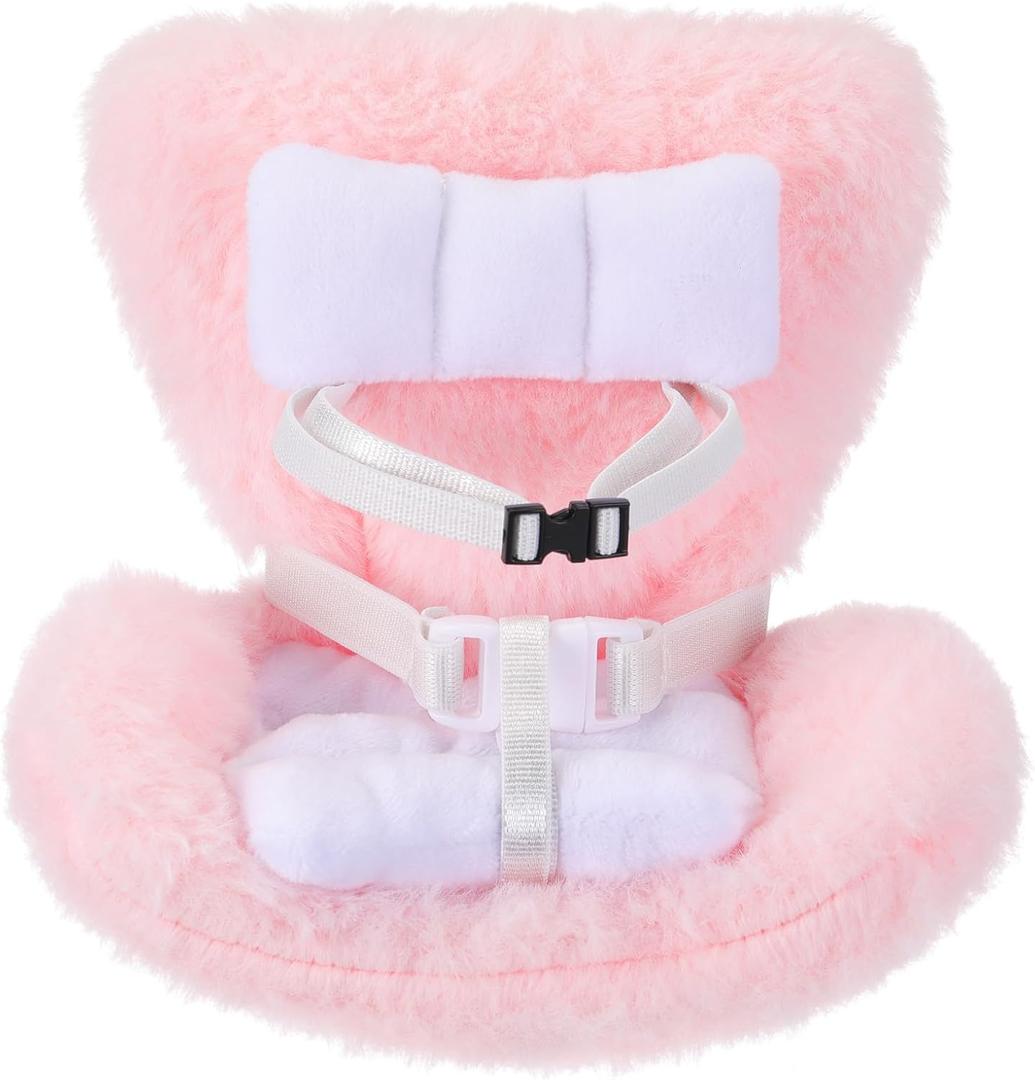 2 x Car Seat for 17cm Dolls Seats for Accessories Car Ornament for Blind Box Doll Fans, Collectors(Pink)