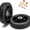 ASDFGHT Lawn Mower Wheels 6 Inch (2-pack) Fits Most Standard push Lawn Mowers, Inner and outer bearing structure - Includes Bolts, Nuts. 7 inches