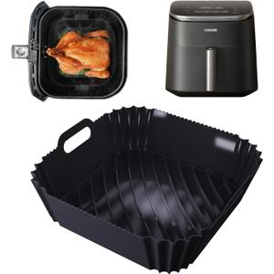 Silicone Air Fryer Liner Accessories for COSORI TurboBlaze 6Qt Air Fryer 9-in-1, Compact & Large 6-Qt, Fast Turbo Modes, Dishwasher Safe Airfryer Accessories Silicone Liners for CAF-DC601