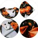 Women Halloween Shirt Funny Pumpkin Face Graphic Tees Autumn Casual V-Neck Fall Short Sleeve Loose Tops (Medium, Black)