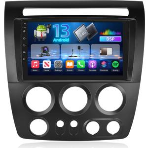 NHOPEEW Android Radio for Hummer H3 2005-2010 - [2+64G] 9 inch HD Touchscreen Aftermarket Stereo with Wireless Carplay and Android Auto, Mirror Link, WiFi, GPS, DSP, SWC + Canbus + Rearview Camera