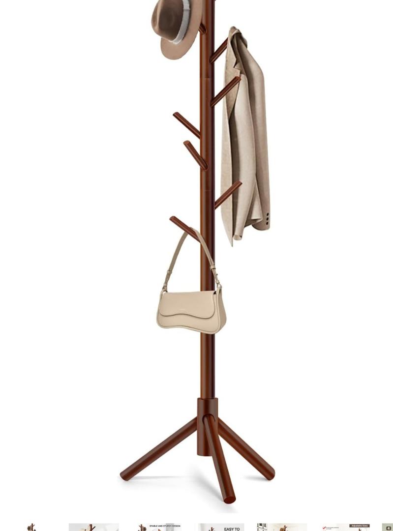 WANGMUXIA Coat Rack, Freestanding Coat Rack with 8 Hooks and 3 Adjustable Size Tree Coat Racks for Bedroom, Hallway, Entrance, Office, for Hats, Coats, Scarves, Handbags
#1 Best Seller
in Coat Racks