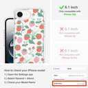 MOSNOVO for iPhone 17e Case/iPhone 16e Case, Compatible with Magsafe, Shockproof Military-Grade Protection, Magnetic Clear Phone Case for iPhone 17e / 16e, Strawberry Garden Design