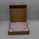 Pink Charger Plates, 13 Inch Embossed Chargers for Dinner Plates. Plastic Charger for Wedding, Party. (Set of 6)