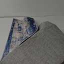 Washable Area Rugs 5'x7' Non-Slip Modern Abstract Soft for Living Room Entryway Bedroom Nursery, Print Pattern, Blue Grey Navy Gray