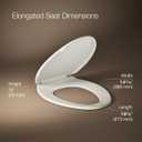 KOHLER 20110-96 Brevia, Slow Close Toilet Seat, Elongated Toilet Seat, Grip-Tight Bumpers Quick-Attach Hardware, Biscuit