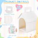 Cherizia Dog House Treat Boxes, 28 Piece Party Favor Set, White Gift Boxes with Handle, DIY Craft Supplies