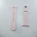 Sport Silicone Band Compatible with Apple Watch, Adjustable, Soft Rubber (Black)