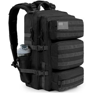 50L Military Tactical Backpack Large Day Backpack for Men Molle Army 3 Days Assault Pack Bug Out Bag Water Resistant and Heavy Duty Hiking Treeking Rucksack - Black