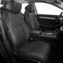 AOMSAZTO Custom Fit Car Seat Covers for Honda Accord: 2018 2019 2020 2021 2022 EX-L,Touring,Sport,EX,Hybrid - Faux Leather Accord Seat Covers Full Set Black (Removable Rear Seat Headrest)