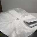 Skylety 48 Inch Christmas Tree Skirt Ruffle Tulle Sequin Round Glitter Double Layers Xmas Tree Skirt for Christmas Holiday New Year Wedding Anniversary Birthday Party Indoor Decoration (White)