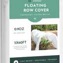 Plant Freeze Protection Cover, 5x60ft Frost Cloth Winter Garden Blanket, Floating Row Cover for Cold Weather and Shade, Perfect for Outdoor Vegetables, Trees, Greenhouse