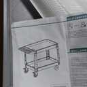 YITAHOME 2 Tier Heavy Duty Plastic Utility Cart 45 x 25 Inch, Rolling Work Cart w/Deep Shelves & 360 Swivel Wheels(2 Brake), Plastic Tool Cart Suitable for Warehouse, Garage, Office, Cleaning, Gray