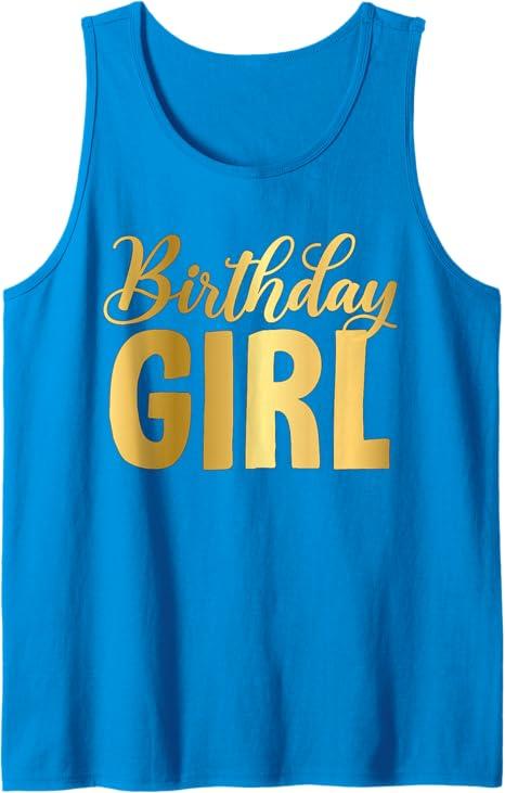 Birthday Girl Birthday Party Tank Top, Size M