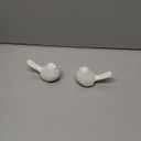 Ceramic Bird Toilet Bolt Covers Decorative Toilet Bolt Caps,Set of 2 Toilet Caps for Bottom of Toilet, Toilet Screw Cover Caps for Bolts Bathroom Decor Acessories, Easy Installation (White)