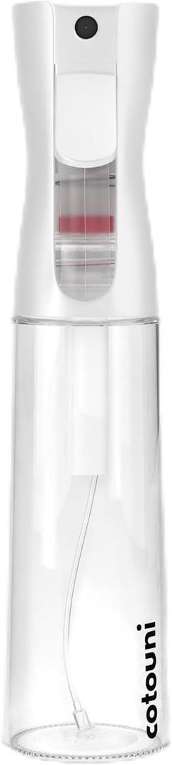 Continuous Spray Bottle for Hair Care, Hydrating Skin Care | Plant Mister or Squirt Bottle for Ironing and Cleaning, 10.1 fl oz/300 mL Clear Glass, 9.8"(H) x 2.08"(W)