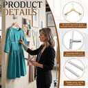 Sliner Metal Body Shape Clothing Form Hangers Mannequin Adjustable Dress Display Hanger for Women Tops Jackets Thick Strip Female Torso for Retail Boutique Photography (Thick Strip), 15 inches x 19.7 inches