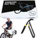Ho Stevie! Surfboard Bike Rack - Fits Most Bikes, Easy Install, for Surf Boards 8 Feet Or Shorter - Cruise to Your Surf Spot (Black)