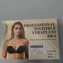 CITVEML Sticky Adhesive Bra for Women, Strapless Invisible Push Up Brassiere, Reusable Backless Bra for Dress Nude