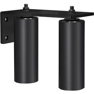 Sdstone Slide Gate Guide Roller 6" Black with L Rear Post Bracket, Universal Adjustable Sliding Gate Rollers, Heavy Duty Sliding gate kit for Sliding Gates and Rolling Doors