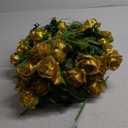 72 Pcs Artificial Roses Gold, Black Fake Silk Roses Realistic Roses Faux Flower Indoor Wedding Home Decor, Birthday Decorations