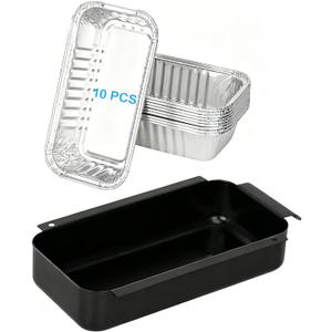 Grease Tray Replacement with 10 PCS Aluminum Drip Pans for CharBroil Performance 463331221 463365021 463448021 TRU Infrared 4-Burner Gas Grill Grease Catcher Pan for CharBroil 9328812P06 G416-0015-W1