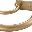 Double Curtain Rod for Window 48-84 Inch, Antique Gold Double Curtain Rods, Room Darkening Wrap Around Double Window Rods, Adjustable 1-Inch Front and 5/8 Inch Back Double Drapery Rod