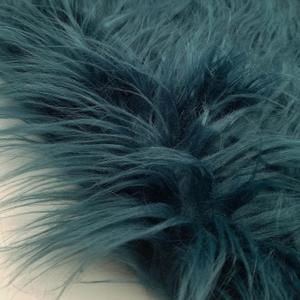 Teal Faux Fur Fabric Long Pile Mongolian by The Yard