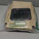 SHMZK Car Center Console Armrest Pillow, Leather Car Armrest Cushion with Cup Holder & Phone Holder, Universal Armrest Storage Box Protector for Most Vehicles, Car Accessories (Beige, Embroidered)