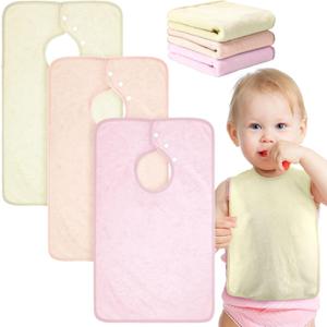 Hercicy Full Coverage Pullover Toddler Baby Bibs Terry Cloth Bibs with Snap Button for 0-4 Years Unisex Feeding Drooling (Stylish)