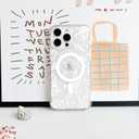 NITITOP Magnetic for iPhone 14 Pro Max Case Clear Sea - White Fish