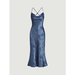 Women's Dress Dresses for Women Jacquard Satin Cami Dress Dresses, Size XXL