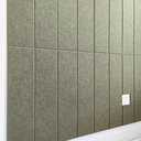 Shiplap Felt Wall Panels for Interior Decor, Accent Paneling for Bedroom & Office, Peel and Stick, Sound Absorbing 24 Pack Felt Wall Tiles with Adhesive - Olive