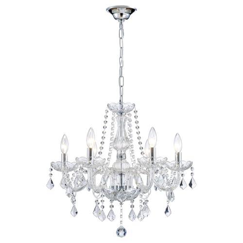 Crystal Chandelier Light Fixture, Modern K9 Crystal Chandelier Dining Room Light Fixture, Crystal Pendant Ceiling Light for Bedroom Modern Lighting Fixture for Living Room Kitchen Island Hallway