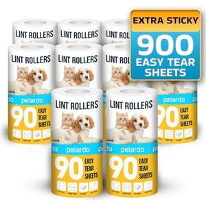 Lint Rollers 4 Pack (Missing 1) of Refills Only. Pet Hair Remover for Clothes, Furniture, Couch, Carpet, Dog Hair Remover, Cat Hair Remover, Animal Fur, Fuzz