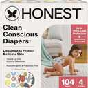 The Honest Company Daytime Daytime Diapers, Donut Grow Up, Size 4, 104ct | Baby Diapers, Size 4 (22-37 Lbs), . Hypoallergenic, Fragrance-Free, Up To 100% Leak Protection, Plant-Based.