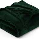 Utopia Bedding Fleece Blanket Queen Size Forest Green 300GSM Luxury Anti-Static Fuzzy Soft Microfiber Bed Blanket (90x90 Inch)