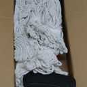 Commercial Mops for Floor Cleaning - Looped-End Heavy Duty Wet Mop with Long Handle for Hardwood Wood Tile Vinyl - Reusable Cotton Head for Home Garage Kichen Bathroom (White)