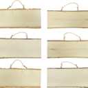 6-Pack Wood Signs Basswood Rectangle Plaque Wooden Slice for Crafts Burning Carving (6x14x0.42In)