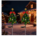 Pre Lit Solar Outdoor Trees Lights, 29.5" Waterproof Solar Christmas Tree Lights Holiday Decorations, Christmas Tree Light for Outdoor Courtyards, Gardens, Lawns, Atmosphere Light