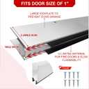1" x 35.5" White Aluminum Storm Door Sweep Replacement Weatherproof Bottom Seal for Security Doors (1, White)