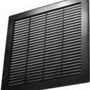 Vent Systems 10" x 10" Inch (Opening Dimensions) Plastic Black Soffit Vent Cover - Flat Square Air Vent Grille - Air Vent Deflector - HVAC 12" x 12" Inch (Overall Dimensions)
