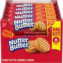 NUTTER BUTTER Peanut Butter Sandwich Cookies, King Size, 10-3.5 oz Snack Packs (EXP 09/04/26)